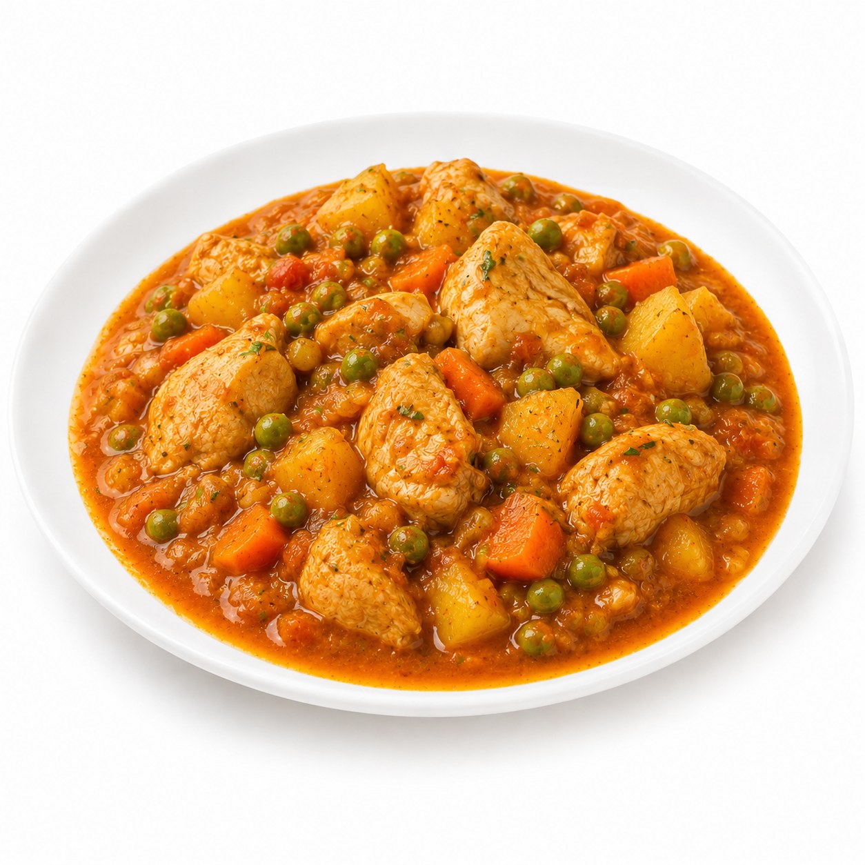 Guiso de Pollo preparado en casa con el paquete Casilisto: pollo 550 g (4 presas), verduras y aderezo casero