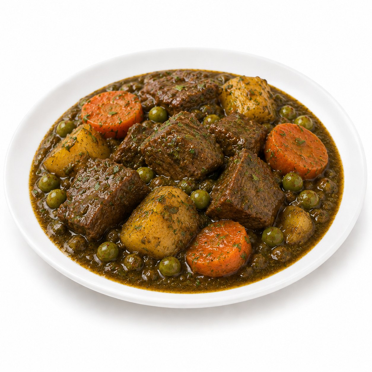 Seco de Res preparado en casa con el paquete Casilisto: carne de res 400 g, verduras y aderezo casero